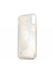 GUESS COQUE RIGIDE LIQUIDE PAILLETTES DORÉES ET FLEURS GUESS - IPHONE X